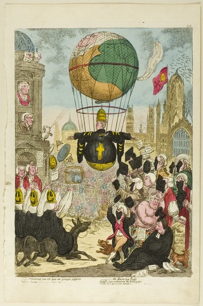 Tentand via est qua me quoque possim tollere humo von James Gillray