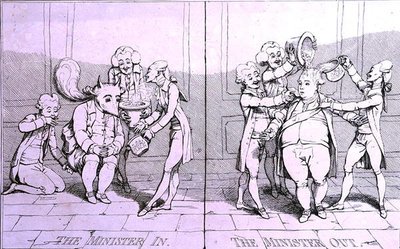 Der Minister In - Der Minister Out von James Gillray