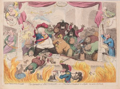 Die Kapitulation von Amsterdam oder Der Herzog von Braunschweig in Aufruhr, ca. 1787 von James Gillray