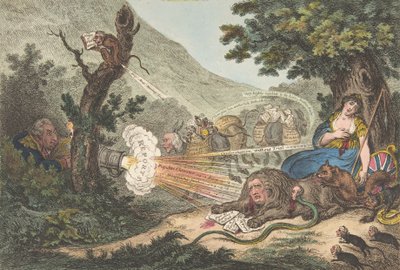 Der verwundete Löwe, 16. Juli 1805 von James Gillray