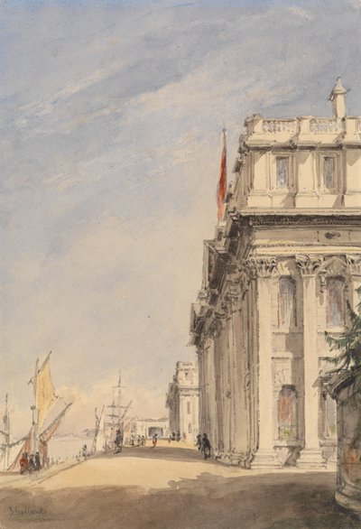 Die Fassade des Royal Naval College, Greenwich von James Holland