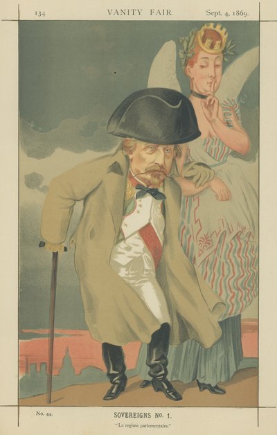 Napoleon III (Farblithografie) von James Jacques Joseph Tissot