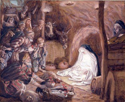 Die Anbetung der Hirten, Illustration für Das Leben Christi, ca. 1886-94 von James Jacques Joseph Tissot
