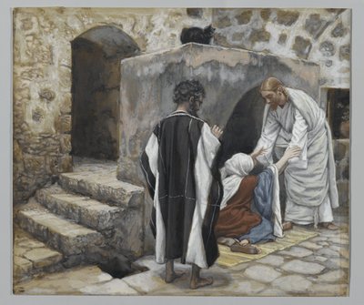 Die Heilung der Schwiegermutter von Petrus, Illustration aus Das Leben unseres Herrn Jesus Christus von James Jacques Joseph Tissot
