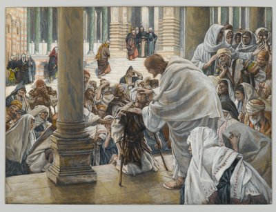 Die Heilung des Lahmen im Tempel, Illustration für Das Leben Christi von James Jacques Joseph Tissot