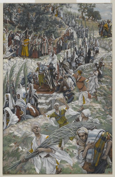 Die Prozession auf dem Ölberg, Illustration aus Das Leben unseres Herrn Jesus Christus, 1886-94 von James Jacques Joseph Tissot
