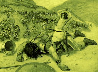 David schlägt Goliath den Kopf ab von James Jacques Joseph after Tissot