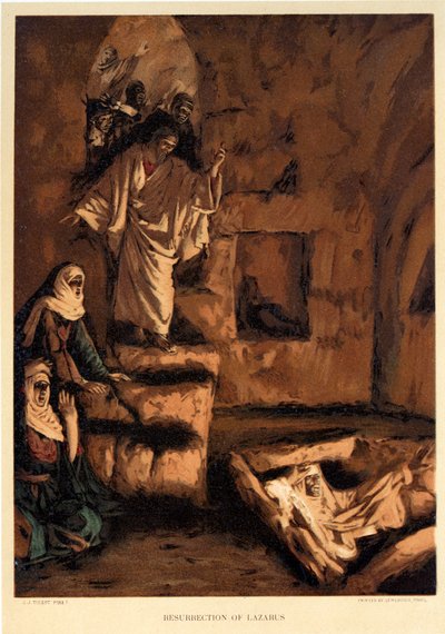 Auferstehung des Lazarus - Johannes - Bibel von James Jacques Joseph after Tissot