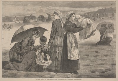 Am Strand von Long Branch - Die Kinderstunde, 1874 von James L. Langridge