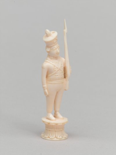 Weißer Bauer, Schachfigur, Indien, ca. 1820 von James McLachlan Nairn