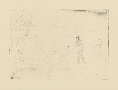 [76] Eindrücke von annullierten Platten von Whistler - [Zwei Figuren] von James Abbott McNeill Whistler