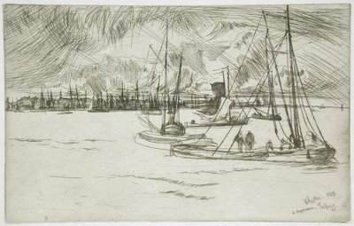 Amsterdam vom Tolhuis aus von James McNeill Whistler