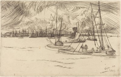 Amsterdam vom Tolhuis aus von James McNeill Whistler