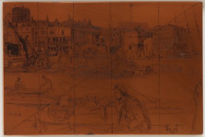 Radierplatte: Black Lion Wharf von James Abbott McNeill Whistler