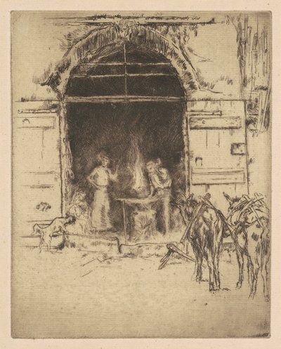 Flammende Schmiede von James Abbott McNeill Whistler