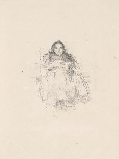 Porträtstudie: Mrs. Philip, Nr. 3 (recto) Porträtstudie: Geneviève Mallarmé (verso) von James McNeill Whistler