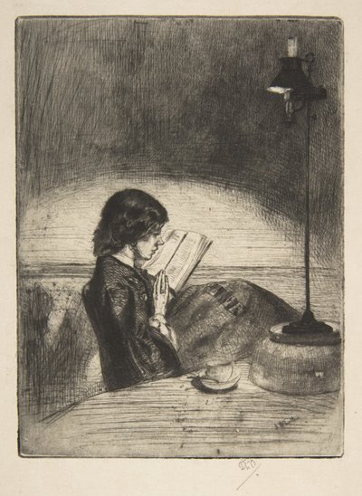 Lesen bei Lampenlicht von James McNeill Whistler