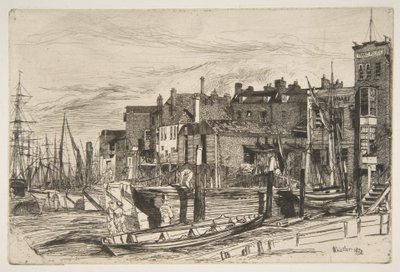 Themsepolizei (Wapping Wharf) von James McNeill Whistler