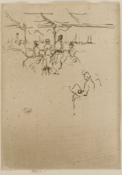 Die Anlegestelle, Kühe von James Abbott McNeill Whistler
