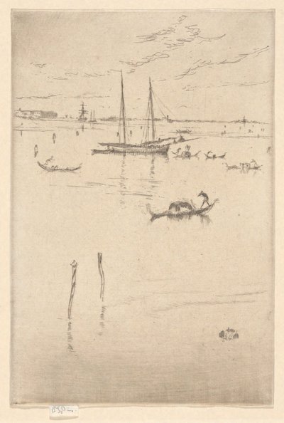 Die kleine Lagune, aus dem Ersten Venedig-Set (Venedig, Eine Serie von zwölf Radierungen) von James McNeill Whistler