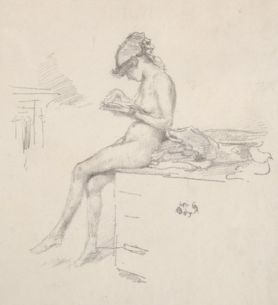Das kleine Aktmodell beim Lesen von James McNeill Whistler