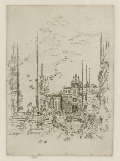 Die Piazzetta, aus der ersten Venedig-Serie (Venedig, eine Serie von zwölf Radierungen) von James McNeill Whistler