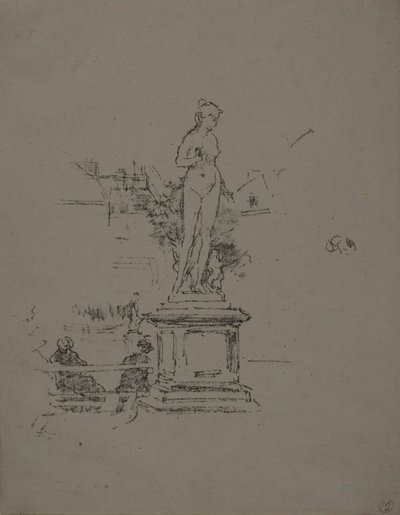 Die Statue, Jardin du Luxembourg von James Abbott McNeill Whistler