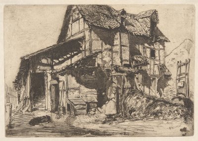 Das unsichere Mietshaus, aus der französischen Serie (Douze Eaux-Fortes d
