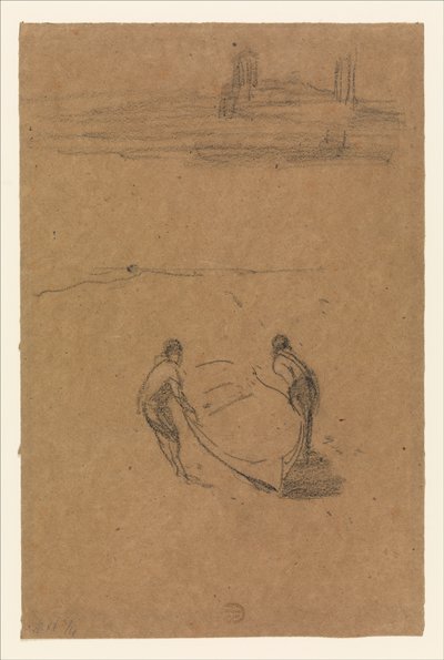 Zwei Männer und ein Boot von James McNeill Whistler