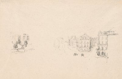 Zwei Versuchsskizzen: A. Grand Rue, Dieppe; B. Ein Innenraum von James Abbott McNeill Whistler