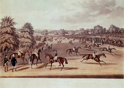 Pferderennen in Epsom vor dem Start von James Pollard