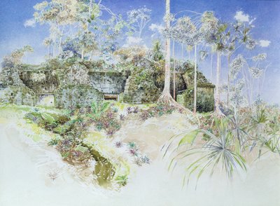 Ruine eines Tempels, Tikal, Guatemala, 1984 von James Reeve