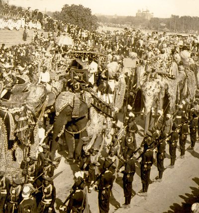 Der große Durbar-Prozession, Delhi, Indien. 1903 von James Ricalton