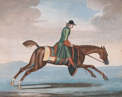 Rennpferd beim Training, geritten von einem Stallknecht von James Seymour