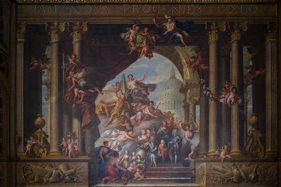 Die Westwand der Painted Hall, ca. 1707-27 von James Thornhill