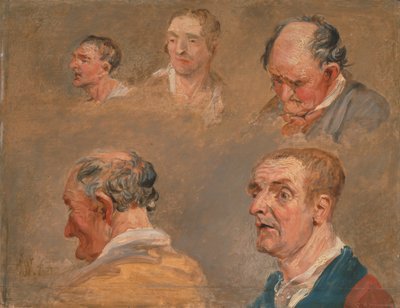 Studien von Jacky Turner und dem Gärtner des Reverend Charles Hope von James Ward