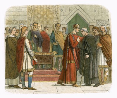 König Wilhelm I. huldigt den englischen Führern von James William Edmund Doyle