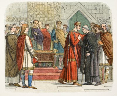 König Wilhelm I. huldigt den englischen Führern von James William Edmund Doyle