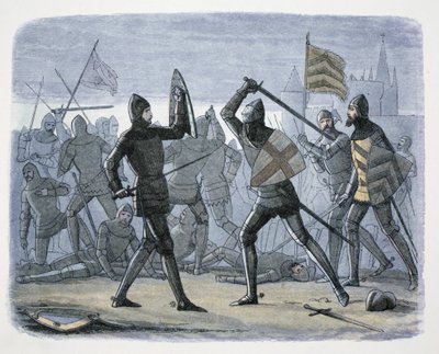 Die Belagerung von Calais, Frankreich, 1346-1347, 1864 von James William Edmund Doyle