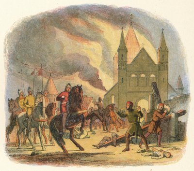 Wilhelm erleidet eine tödliche Verletzung in Mantes, 1087, 1864 von James William Edmund Doyle