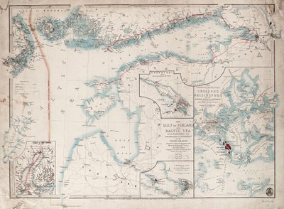Karte des Finnischen Meerbusens und der Ostsee von James the Younger Wyld