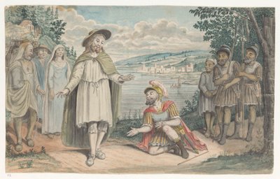 Centurio von Kafarnaum kniet vor Christus von Jan Brandes