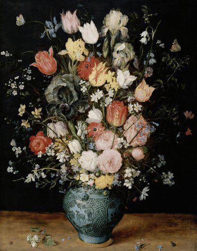 Blumen in blauer Vase, ca. 1608 von Jan Brueghel the Elder