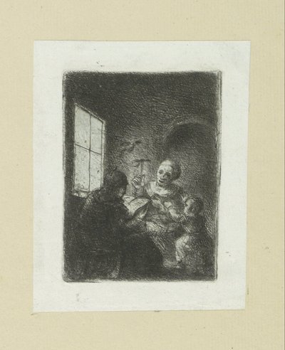 Familie am Fenster von Jan Chalon