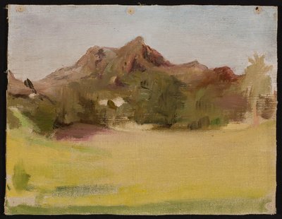 Landschaft mit Bergen. Aus der Reise nach Indien von Jan Ciągliński