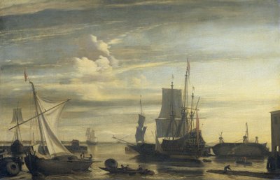 Hafen bei Sonnenuntergang von Jan Claes Rietschoof