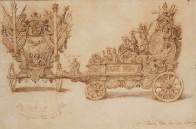 Entwurf für einen Festwagen von Jan Claudius de Cock