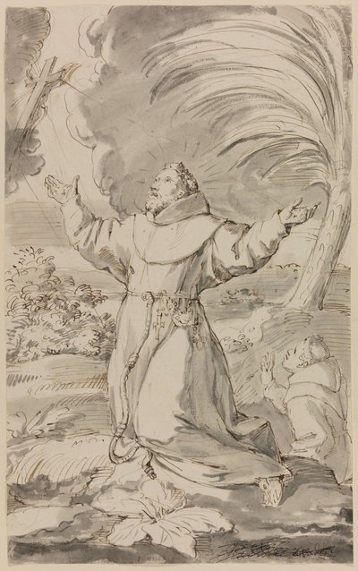Der heilige Franziskus empfängt die Stigmata von Jan Claudius de Cock
