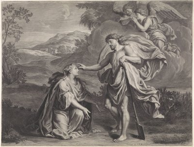 Christus erscheint als Gärtner Maria Magdalena (Noli me tangere) von Jan Edelinck (possibly)