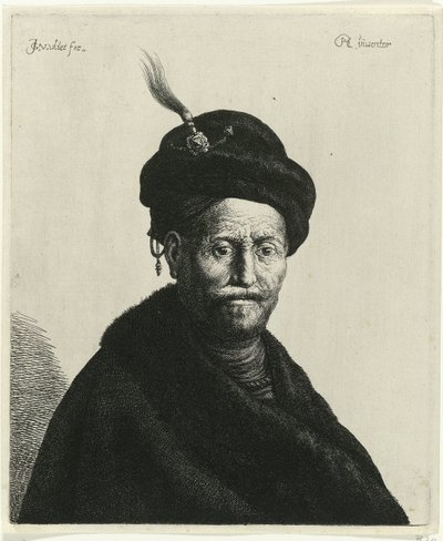Büste eines Mannes mit Turban von Jan Gillisz. van Vliet